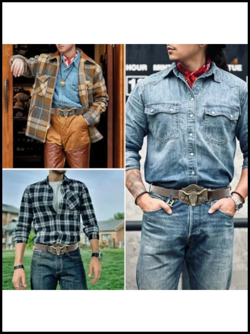 Cowboy Belt for Men 3.8
